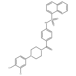 N-[4-[[4-(3,4-dichlorophenyl)-1-piperazinyl]carbonyl]phenyl]-8-quinolinesulfonamide结构式