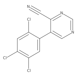 5-(2,4,5-Trichlorophenyl)pyrimidine-4-carbonitrile Structure