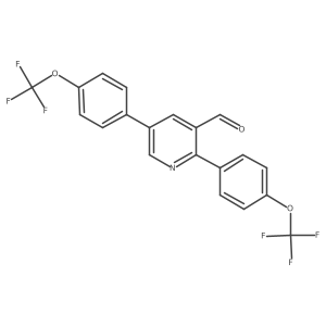 3-Pyridinecarboxaldehyde, 2,5-bis[4-(trifluoromethoxy)phenyl]- Structure