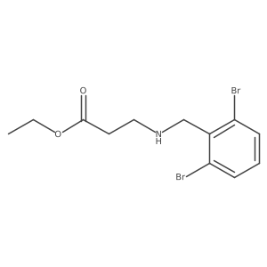 Ethyl 3-((2,6-dibromobenzyl)amino)propanoate结构式