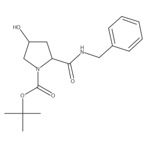 tert-butyl(2R,4R)-2-(benzylcarbamoyl)-4-hydroxypyrrolidine-1-carboxylate Structure