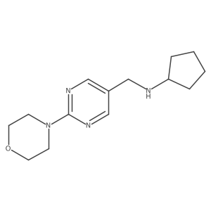 N-((2-Morpholinopyrimidin-5-yl)methyl)cyclopentanamine结构式