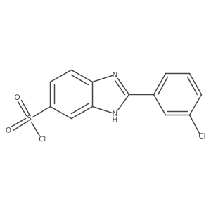 2-(3-chlorophenyl)-1H-1,3-benzodiazole-5-sulfonyl chloride结构式