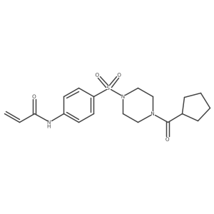 N-(4-((4-(Cyclopentanecarbonyl)piperazin-1-yl)sulfonyl)phenyl)acrylamide结构式