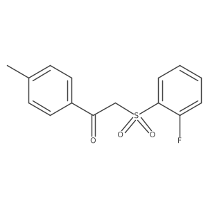 2-[(2-Fluorophenyl)sulfonyl]-1-(4-methylphenyl)ethanone Structure