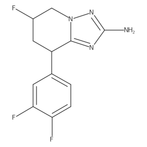 8-(3,4-Difluoro-phenyl)-6-fluoro-5,6,7,8-tetrahydro-[1,2,4]triazolo[1,5-a]pyridin-2-ylamine结构式