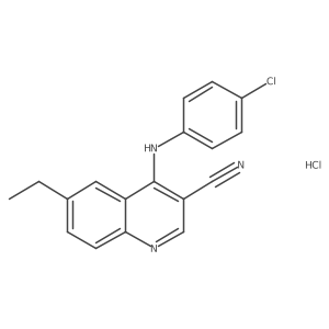 4-((4-Chlorophenyl)amino)-6-ethylquinoline-3-carbonitrile hydrochloride结构式
