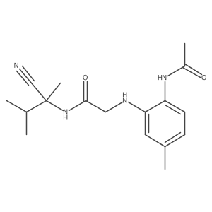 N-(1-cyano-1,2-dimethylpropyl)-2-[(2-acetamido-5-methylphenyl)amino]acetamide结构式