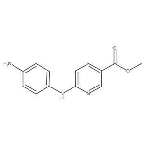 Methyl 6-((4-aminophenyl)amino)nicotinate结构式