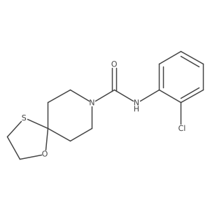 N-(2-chlorophenyl)-1-oxa-4-thia-8-azaspiro[4.5]decane-8-carboxamide结构式