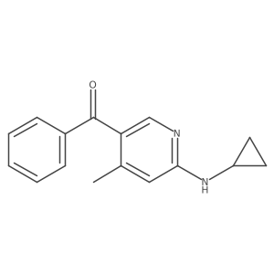 (6-(Cyclopropylamino)-4-methylpyridin-3-yl)(phenyl)methanone结构式