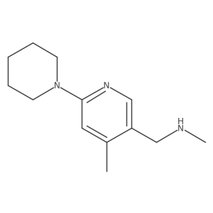 N-Methyl-1-(4-methyl-6-(piperidin-1-yl)pyridin-3-yl)methanamine Structure