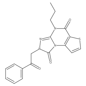 11-Phenacyl-8-propyl-5-thia-1,8,10,11-tetrazatricyclo[7.3.0.02,6]dodeca-2(6),3,9-triene-7,12-dione Structure