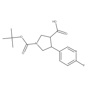 1-[(Tert-butoxy)carbonyl]-4-(6-fluoropyridin-3-yl)pyrrolidine-3-carboxylic acid Structure