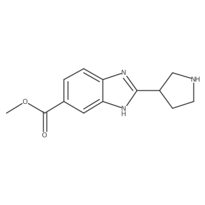 (S)-methyl 2-(pyrrolidin-3-yl)-1H-benzo[d]imidazole-5-carboxylate Structure
