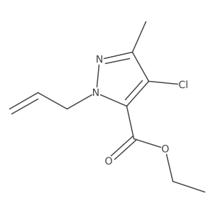 Ethyl 1-allyl-4-chloro-3-methyl-1H-pyrazole-5-carboxylate Structure