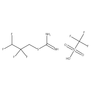 [(2,2,3,3-Tetrafluoropropyl)sulfanyl]methanimidamide; trifluoromethanesulfonic acid结构式