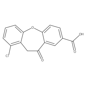 12-Chloro-9-oxo-2-oxatricyclo[9.4.0.0,3,8]pentadeca-1(15),3,5,7,11,13-hexaene-6-carboxylic acid Structure