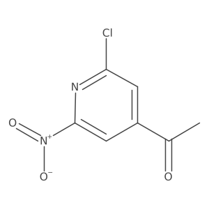 1-(2-Chloro-6-nitropyridin-4-YL)ethanone结构式
