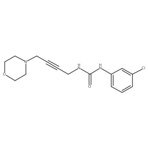 1-(3-chlorophenyl)-3-(4-morpholinobut-2-ynyl)urea结构式