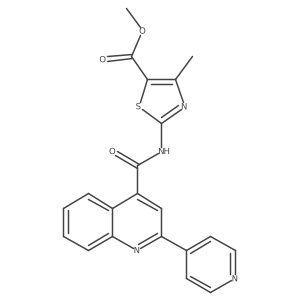 Methyl 4-methyl-2-({[2-(pyridin-4-yl)quinolin-4-yl]carbonyl}amino)-1,3-thiazole-5-carboxylate Structure