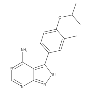 3-[3-Methyl-4-(1-methylethoxy)phenyl]-1H-pyrazolo[3,4-d]pyrimidin-4-amine结构式