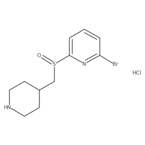 2-Bromo-6-((piperidin-4-ylmethyl)sulfinyl)pyridine hydrochloride结构式