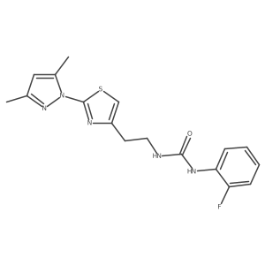 1-(2-(2-(3,5-dimethyl-1H-pyrazol-1-yl)thiazol-4-yl)ethyl)-3-(2-fluorophenyl)urea Structure