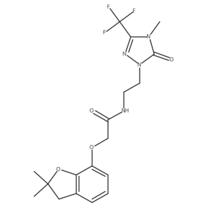 2-[(2,2-dimethyl-3H-benzofuran-7-yl)oxy]-N-[2-[4-methyl-5-oxo-3-(trifluoromethyl)-1,2,4-triazol-1-yl]ethyl]acetamide Structure