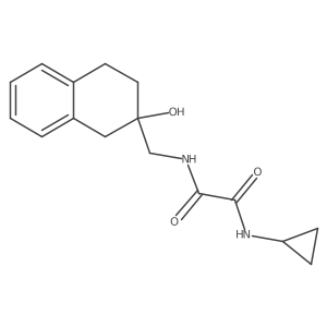 N1-cyclopropyl-N2-((2-hydroxy-1,2,3,4-tetrahydronaphthalen-2-yl)methyl)oxalamide结构式