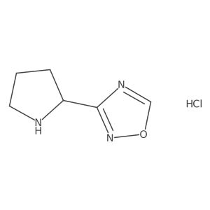 3-(Pyrrolidin-2-yl)-1,2,4-oxadiazole hydrochloride结构式