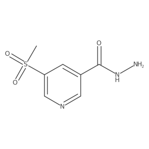 5-(Methylsulfonyl)nicotinohydrazide结构式