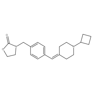 3-[[4-[(1-Cyclobutylpiperidin-4-ylidene)methyl]phenyl]methyl]-1,3-oxazolidin-2-one Structure
