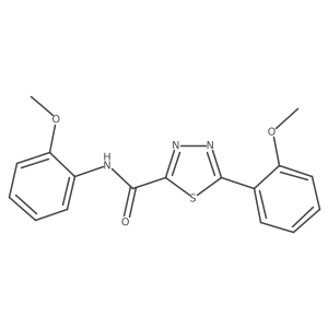 N,5-Bis(2-methoxyphenyl)-1,3,4-thiadiazole-2-carboxamide Structure