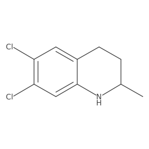 6,7-Dichloro-2-methyl-1,2,3,4-tetrahydroquinoline结构式
