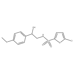 5-chloro-N-(2-hydroxy-2-(4-(methylthio)phenyl)ethyl)thiophene-2-sulfonamide结构式