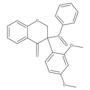 3-(benzenesulfinyl)-3-(2,4-dimethoxyphenyl)-2H-chromen-4-one结构式