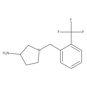 1-[[2-(Trifluoromethyl)phenyl]methyl]pyrrolidin-3-amine Structure