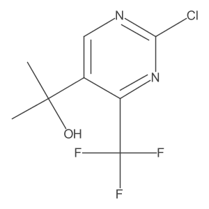 2-(2-Chloro-4-(trifluoromethyl)pyrimidin-5-yl)propan-2-ol结构式