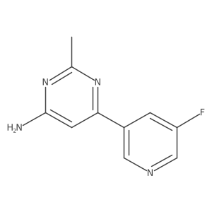 6-(5-Fluoropyridin-3-yl)-2-methylpyrimidin-4-amine结构式