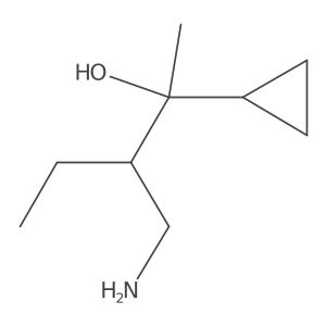 3-(Aminomethyl)-2-cyclopropylpentan-2-ol结构式