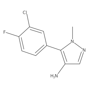 5-(3-Chloro-4-fluorophenyl)-1-methyl-1h-pyrazol-4-amine Structure