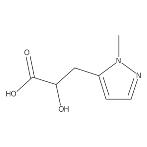 2-Hydroxy-3-(1-methyl-1H-pyrazol-5-yl)propanoic acid Structure
