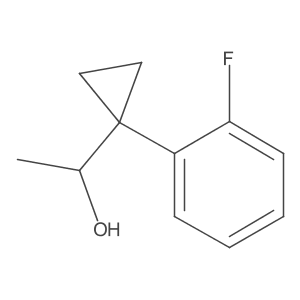 1-[1-(2-Fluorophenyl)cyclopropyl]ethan-1-ol结构式