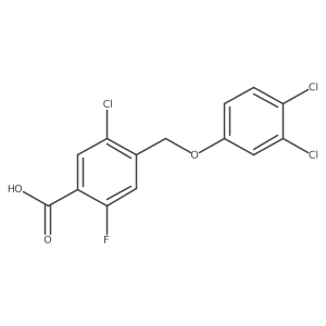 5-Chloro-4-((3,4-dichlorophenoxy)methyl)-2-fluorobenzoic acid结构式