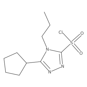 5-cyclopentyl-4-propyl-4H-1,2,4-triazole-3-sulfonyl chloride结构式
