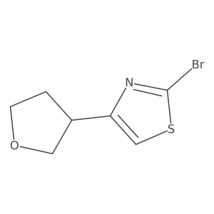 2-Bromo-4-(oxolan-3-yl)-1,3-thiazole结构式