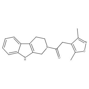 2-(3,5-dimethyl-1,2-oxazol-4-yl)-1-(1,3,4,9-tetrahydro-2H-beta-carbolin-2-yl)ethanone Structure