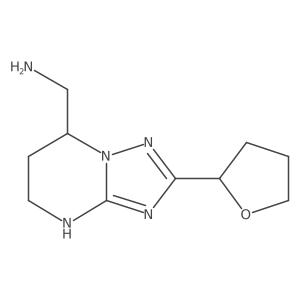 [2-(oxolan-2-yl)-4H,5H,6H,7H-[1,2,4]triazolo[1,5-a]pyrimidin-7-yl]methanamine结构式