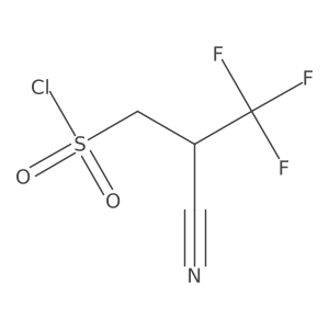 2-Cyano-3,3,3-trifluoropropane-1-sulfonyl chloride结构式